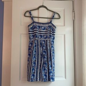 LOFT Petite 00 Blue Summer Dress